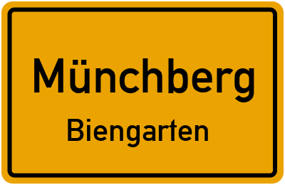 Ortsschild Münchberg Biengarten