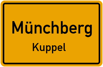Ortsschild Münchberg Kuppel