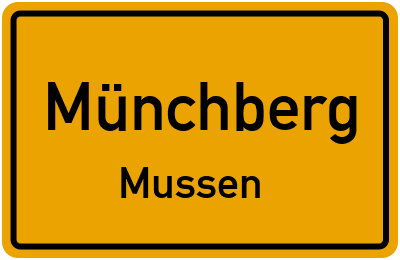 Ortsschild Münchberg Mussen