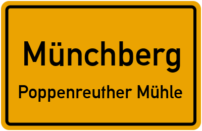 Straßenverzeichnis Münchberg Poppenreuther Mühle