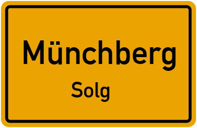 Ortsschild Münchberg Solg