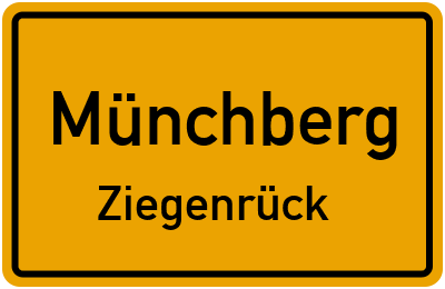 Ortsschild Münchberg Ziegenrück