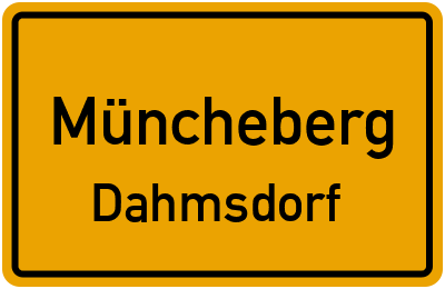 Straßenverzeichnis Müncheberg Dahmsdorf