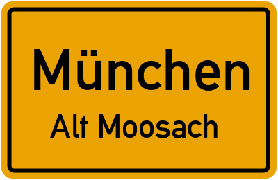 Straßenverzeichnis München Alt Moosach