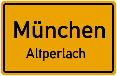 Straßenverzeichnis München Altperlach