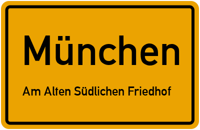 Straßenverzeichnis München Am Alten Südlichen Friedhof