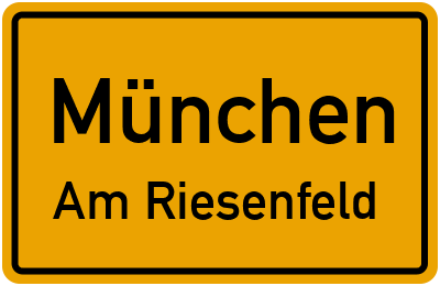 Straßenverzeichnis München Am Riesenfeld