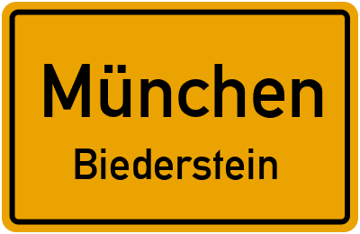 Straßenverzeichnis München Biederstein