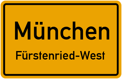 Straßenverzeichnis München Fürstenried-West