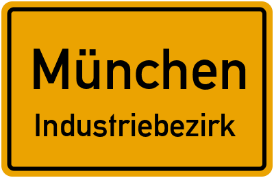 Straßenverzeichnis München Industriebezirk