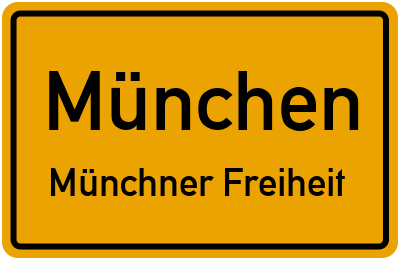 Straßenverzeichnis München Münchner Freiheit