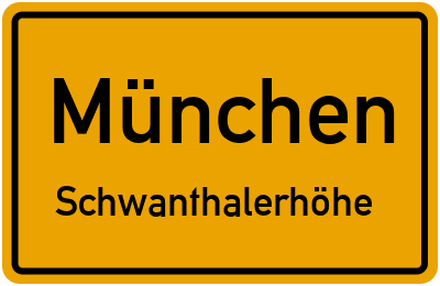 Ortsschild München Schwanthalerhöhe