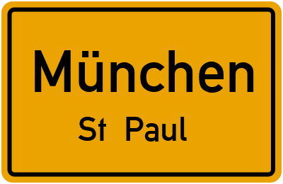 Straßenverzeichnis München St. Paul