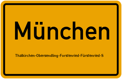 Straßenverzeichnis München Thalkirchen-Obersendling-Forstenried-Fürstenried-S
