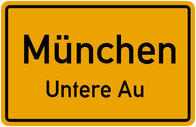 Straßenverzeichnis München Untere Au