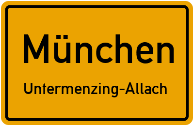 Straßenverzeichnis München Untermenzing-Allach
