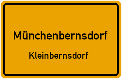 Straßenverzeichnis Münchenbernsdorf Kleinbernsdorf