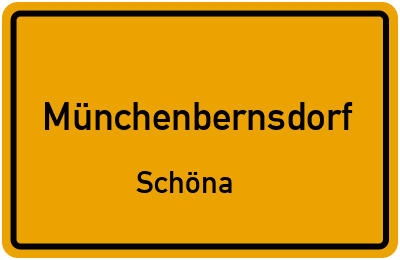 Straßenverzeichnis Münchenbernsdorf Schöna
