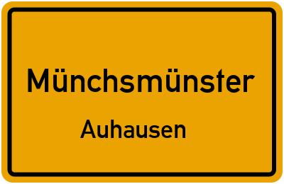 Ortsschild Münchsmünster Auhausen