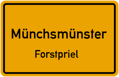 Straßenverzeichnis Münchsmünster Forstpriel