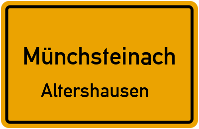 Straßenverzeichnis Münchsteinach Altershausen