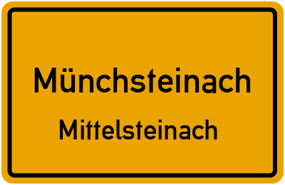 Straßenverzeichnis Münchsteinach Mittelsteinach