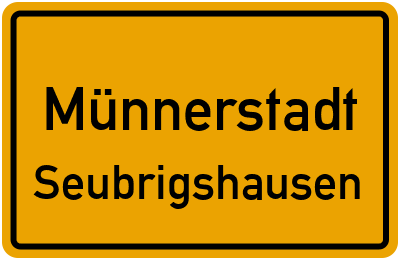 Straßenverzeichnis Münnerstadt Seubrigshausen