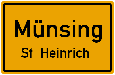 Ortsschild Münsing St. Heinrich