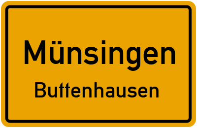 Ortsschild Münsingen Buttenhausen