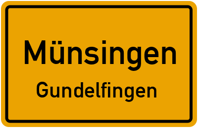 Ortsschild Münsingen Gundelfingen