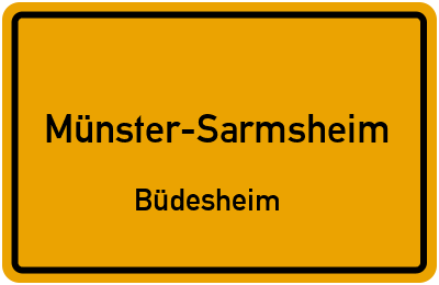 Straßenverzeichnis Münster-Sarmsheim Büdesheim