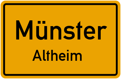 Straßenverzeichnis Münster Altheim