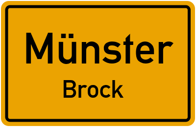 Straßenverzeichnis Münster Brock
