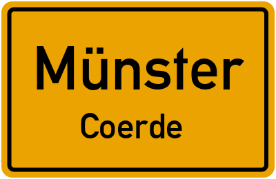 Straßenverzeichnis Münster Coerde