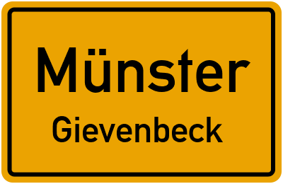 Straßenverzeichnis Münster Gievenbeck