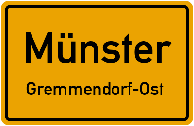 Straßenverzeichnis Münster Gremmendorf-Ost