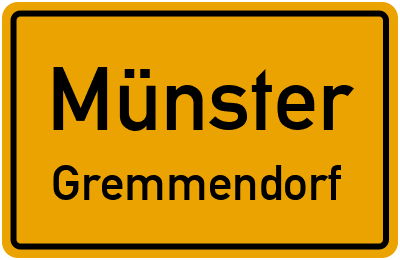 Straßenverzeichnis Münster Gremmendorf