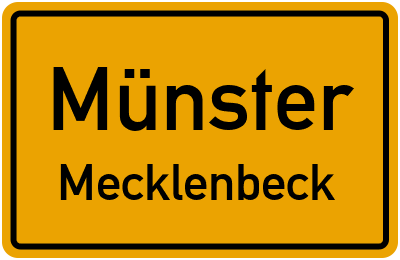 Straßenverzeichnis Münster Mecklenbeck