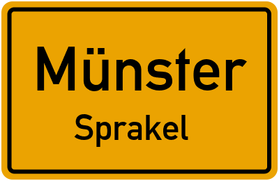 Straßenverzeichnis Münster Sprakel