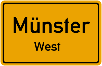 Straßenverzeichnis Münster West