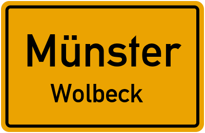 Ortsschild Münster Wolbeck