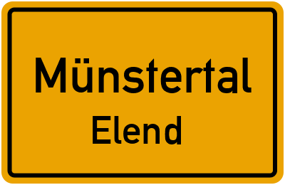 Straßenverzeichnis Münstertal Elend