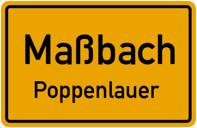 Straßenverzeichnis Maßbach Poppenlauer