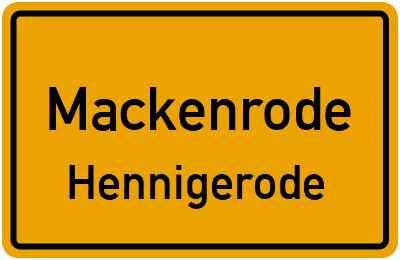 Straßenverzeichnis Mackenrode Hennigerode