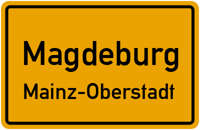 Straßenverzeichnis Magdeburg Mainz-Oberstadt