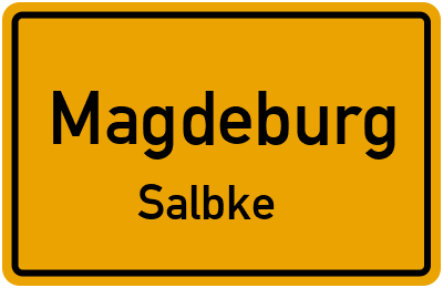Ortsschild Magdeburg Salbke