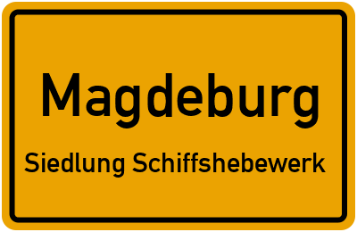 Straßenverzeichnis Magdeburg Siedlung Schiffshebewerk