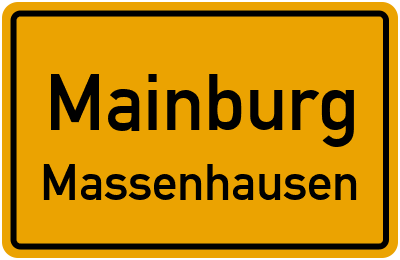 Ortsschild Mainburg Massenhausen