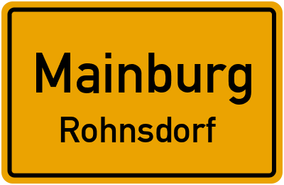 Straßenverzeichnis Mainburg Rohnsdorf