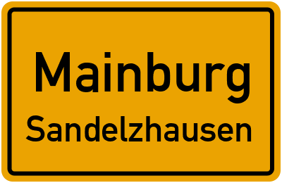 Ortsschild Mainburg Sandelzhausen